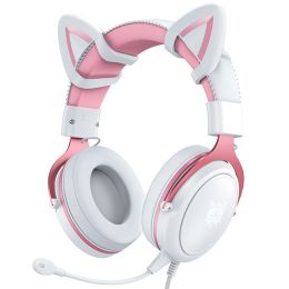 Cat Ear Headphones, 2.4G/Bluetooth Wireless Gaming Headset Stereo Gaming Headset