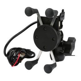 Motorcycle Handlebar Mount Holder with USB Charger for cellphones