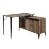 Zakwani Writing Desk; Rustic Oak & Black Finish RT