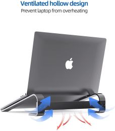 Laptop Stand, Aluminium Portable Removable Laptop Riser, Ventilated Detachable Ergonomic Laptop Holder Compatible with MacBook Notebook Air/Pro, HP, D