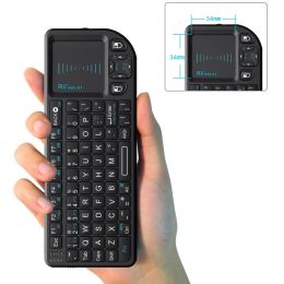 Rii  X1 2.4G Mini Wireless Keyboard with Touchpad Mouse, Lightweight Portable Wireless Keyboard Controller with USB Receiver Remote Control for Window