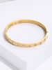 Stainless Steel Bracelet Jewelry Crystal Bracelet With Cube Zircon Hinge Jewelry oval Bangle