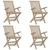 Folding Patio Chairs 4 pcs Gray 22"x24"x35" Solid Wood Teak