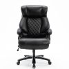 Big and Tall Office Chair 400lb- Adjustable Lumbar Support, Heavy Duty Metal Base, High Back Large Executive Office Chair, Computer Desk Chair Ergonom