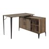 Zakwani Writing Desk; Rustic Oak & Black Finish RT