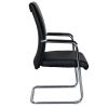 Hot Sell Office Furniture No Wheel Leather Metal Frame Meeting Conference Room Computer Chair
