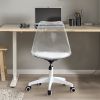 Modern Home Office Desk Chairs; Adjustable 360 °Swivel Chair Engineering Plastic Armless Swivel Computer Chair With Wheels for Living Room; Bed Room O