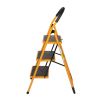 3 Step Ladder Folding Step Stool, Anti-Slip with Rubber Hand Grip, Portable Home and Kitchen Anti-Slip Stepladder, RT