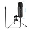 USB Recording Microphone for Computer Podcast: Zero Latency Monitoring Professional PC Mic Studio Cardioid Kit with Tripod Stand, Great for Gaming, Po