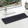 Rii K12+ Mini Wireless Keyboard with Large Touchpad Mouse&Qwerty Keypad, Stainless Steel Portable Wireless Keyboard with USB Receiver for MacBook/iPad