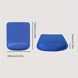 1pc Wrist Rest Pad, Wrist Guard Mouse Pad Wrist Pad For Computer PC Laptop, Office Desk Mat, Hand Rest Solid Color Wrist Rest For Gaming Typing (Color: Blue)
