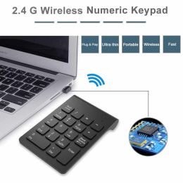 Small-size 2.4GHz Wireless Numeric Keypad Numpad 18 Keys Digital Keyboard for Accounting Teller Laptop Notebook Tablets (Color: 2.4G Wireless, Ships From: China)