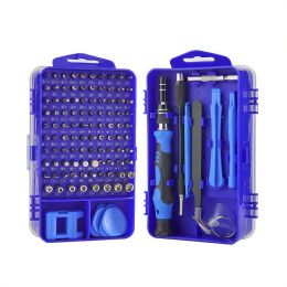 115 In 1 Computer Repair Kit Magnetic Precision Screwdriver Set Small Impact Screw Driver Set With Case For Smartphone; IPad; PC; Camera; Laptop; Glas (Color: Blue)