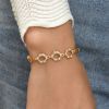 Metal bracelet thick chain bracelet glossy OL bracelet OT buckle popular diamond chain geometric hollow jewelry