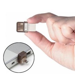 Dual Port Micro USB Flash Storage Memory Drive (GB Size: 64GB)