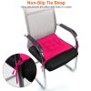 4Pcs Chair Cushion Pads Pillow Soft Tie On Square Sitting Mats For Home Office Car Sitting Travel