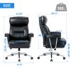 High Back Executive Office Chair 300lbs-Ergonomic Leather Computer Desk Chair , Thick Bonded Leather Office Chair for Comfort and Lumbar Support, Adju