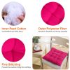4Pcs Chair Cushion Pads Pillow Soft Tie On Square Sitting Mats For Home Office Car Sitting Travel