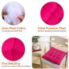 4Pcs Chair Cushion Pads Pillow Soft Tie On Square Sitting Mats For Home Office Car Sitting Travel