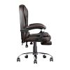 High Back Office Chair, Adjustable Ergonomic Office Chair, Executive PU Leather Swivel Work Chair with Lumbar Support, Computer Desk Chair with Footre