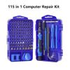 115 In 1 Computer Repair Kit Magnetic Precision Screwdriver Set Small Impact Screw Driver Set With Case For Smartphone; IPad; PC; Camera; Laptop; Glas