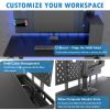 DEZCTOP Electric Height Adjustable Desk, Bifrost Elite 160 63W x 28D Gaming PC Computer Desk with 4PCS Pegboard and 2PCS Shelves, Large Workstation fo