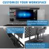 DEZCTOP Electric Height Adjustable Desk, Bifrost Elite 120 47W x 28D Gaming PC Computer Desk with 3PCS Pegboard and 2PCS Shelves, Large Workstation fo
