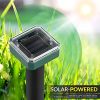 2/4pcs Square Solar Outdoor Pest Repellent With 5; 000 Feet Range; Solar Powered Animal Control; Rodent Repellent And Deterrent For Mole; Vole; Gopher